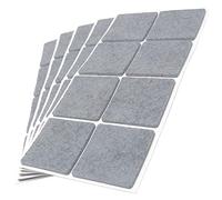 Adsamm® / 40 x deslizantes de Fieltro autoadhesivos/Gris / 50x50 mm/Cuadrado/Deslizantes de Fieltro para Muebles de 3,5 mm de Grosor/Deslizantes para Muebles y Suelos