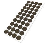 Adsamm® / 40 x deslizantes de Fieltro autoadhesivos/Marrón/ø 18 mm/Redondo/Deslizantes de Fieltro para Muebles de 3,5 mm de Grosor/Deslizantes para Muebles y Suelos