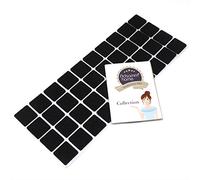Adsamm® / 40 x deslizantes de Fieltro autoadhesivos/Negro / 25x25 mm/Cuadrado/Deslizantes de Fieltro para Muebles de 3,5 mm de Grosor/Deslizantes para Muebles y Suelos
