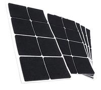 Adsamm® / 40 x deslizantes de Fieltro autoadhesivos/Negro / 50x50 mm/Cuadrado/Deslizantes de Fieltro para Muebles de 3,5 mm de Grosor/Deslizantes para Muebles y Suelos