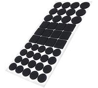 Adsamm® / 44 x almohadillas de fieltro / negro / diferentes tamaños / Ø 28 mm / Ø 20 mm / 25x25 mm / Protectores de suelo para patas de mueble / auto-adhesivos / con grosor de 3,5 mm de la máxima calidad
