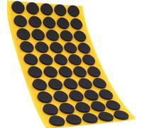 Adsamm® / 50 x Almohadillas Antideslizantes Autoadhesivas de Caucho Celular EPDM/ø 16 mm/Negro/Redondo/Deslizantes Antideslizantes de 2,5 mm de Espesor
