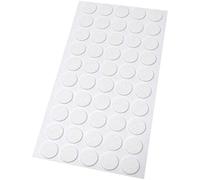 Adsamm® / 50 x Almohadillas de Fieltro/Ø 16 mm/Blanco/Redondo/Protectores de Suelo para Patas de Mueble/Auto-Adhesivos/con Grosor de 1,5 mm de la máxima Calidad