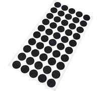 Adsamm® / 50 x almohadillas de fieltro / Ø 16 mm / negro / redondo / Protectores de suelo para patas de mueble / auto-adhesivos / con grosor de 1,5 mm de la máxima calidad
