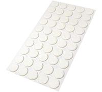 Adsamm® / 50 x deslizantes de Fieltro autoadhesivos/Blanco/ø 20 mm/Redondo/Deslizantes de Fieltro para Muebles de 3,5 mm de Grosor/Deslizantes para Muebles y Suelos
