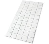 Adsamm® / 50 x deslizantes de Fieltro autoadhesivos/Blanco / 20x20 mm/Cuadrado/Deslizantes de Fieltro para Muebles de 3,5 mm de Grosor/Deslizantes para Muebles y Suelos