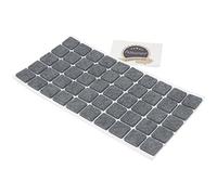 Adsamm® / 50 x deslizantes de Fieltro autoadhesivos/Gris / 20x20 mm/Cuadrado/Deslizantes de Fieltro para Muebles de 3,5 mm de Grosor/Deslizantes para Muebles y Suelos