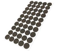Adsamm® / 50 x deslizantes de Fieltro autoadhesivos/Marrón/ø 20 mm/Redondo/Deslizantes de Fieltro para Muebles de 3,5 mm de Grosor/Deslizantes para Muebles y Suelos