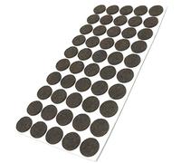 Adsamm® / 50 x deslizantes de Fieltro autoadhesivos/Marrón/ø 22 mm/Redondo/Deslizantes de Fieltro para Muebles de 3,5 mm de Grosor/Deslizantes para Muebles y Suelos