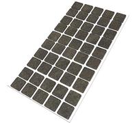 Adsamm® / 50 x deslizantes de Fieltro autoadhesivos/Marrón / 20x20 mm/Cuadrado/Deslizantes de Fieltro para Muebles de 3,5 mm de Grosor/Deslizantes para Muebles y Suelos