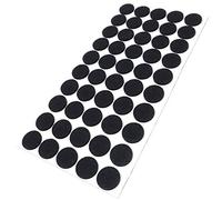 Adsamm® / 50 x deslizantes de Fieltro autoadhesivos/Negro/ø 22 mm/Redondo/Deslizantes de Fieltro para Muebles de 3,5 mm de Grosor/Deslizantes para Muebles y Suelos