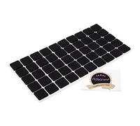 Adsamm® / 50 x deslizantes de Fieltro autoadhesivos/Negro / 20x20 mm/Cuadrado/Deslizantes de Fieltro para Muebles de 3,5 mm de Grosor/Deslizantes para Muebles y Suelos