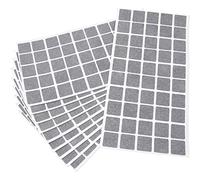 Adsamm® / 500 x Almohadillas de Fieltro / 20x20 mm/Gris/Redondo/Protectores de Suelo para Patas de Mueble/Auto-Adhesivos/con Grosor de 1,5 mm de la máxima Calidad