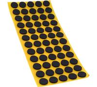 Adsamm® / 60 x Almohadillas Antideslizantes Autoadhesivas de Caucho Celular EPDM/ø 14 mm/Negro/Redondo/Deslizantes Antideslizantes de 2,5 mm de Espesor