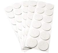 Adsamm® / 60 x deslizantes de Fieltro autoadhesivos/Blanco/ø 34 mm/Redondo/Deslizantes de Fieltro para Muebles de 3,5 mm de Grosor/Deslizantes para Muebles y Suelos