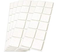 Adsamm® / 60 x deslizantes de Fieltro autoadhesivos/Blanco / 35x35 mm/Cuadrado/Deslizantes de Fieltro para Muebles de 3,5 mm de Grosor/Deslizantes para Muebles y Suelos
