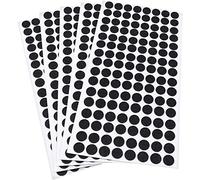 Adsamm® / 640 x Almohadillas de Fieltro/Ø 12 mm/Negro/Redondo/Protectores de Suelo para Patas de Mueble/Auto-Adhesivos/con Grosor de 1,5 mm de la máxima Calidad