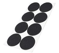 Adsamm® / 8 x deslizantes de Fieltro autoadhesivos/Negro/ø 50 mm/Redondo/Deslizantes de Fieltro para Muebles de 3,5 mm de Grosor/Deslizantes para Muebles y Suelos