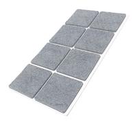 Adsamm® / 8 x deslizantes de Fieltro autoadhesivos/Gris / 50x50 mm/Cuadrado/Deslizantes de Fieltro para Muebles de 3,5 mm de Grosor/Deslizantes para Muebles y Suelos