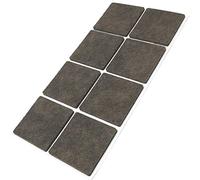 Adsamm® / 8 x deslizantes de Fieltro autoadhesivos/Marrón / 50x50 mm/Cuadrado/Deslizantes de Fieltro para Muebles de 3,5 mm de Grosor/Deslizantes para Muebles y Suelos