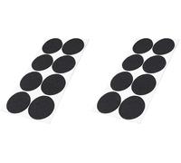 Adsamm® / 8 x deslizantes de Fieltro autoadhesivos/Negro/ø 50 mm/Redondo/Deslizantes de Fieltro para Muebles de 3,5 mm de Grosor/Deslizantes para Muebles y Suelos (Paquete de 2)