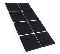 Adsamm® / 8 x deslizantes de Fieltro autoadhesivos/Negro / 50x50 mm/Cuadrado/Deslizantes de Fieltro para Muebles de 3,5 mm de Grosor/Deslizantes para Muebles y Suelos