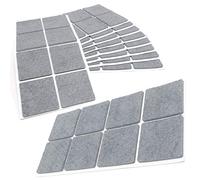 Adsamm® / 80 x deslizantes de Fieltro autoadhesivos/Gris / 50x50 mm/Cuadrado/Deslizantes de Fieltro para Muebles de 3,5 mm de Grosor/Deslizantes para Muebles y Suelos