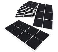 Adsamm® / 80 x deslizantes de Fieltro autoadhesivos/Negro / 50x50 mm/Cuadrado/Deslizantes de Fieltro para Muebles de 3,5 mm de Grosor/Deslizantes para Muebles y Suelos
