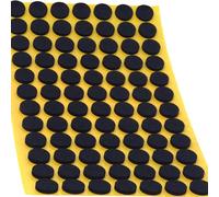 Adsamm® / 84 x Almohadillas Antideslizantes Autoadhesivas de Caucho Celular EPDM/ø 12 mm/Negro/Redondo/Deslizantes Antideslizantes de 2,5 mm de Espesor
