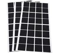 Adsamm® / 96 x Almohadillas de Fieltro / 25x25 mm/Negro/Cuadrado/Protectores de Suelo para Patas de Mueble/Auto-Adhesivos/con Grosor de 1,5 mm de la máxima Calidad