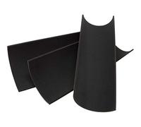 Adsamm® / 3 x Almohadillas Antideslizantes de Caucho Celular EPDM / 100x200 mm/Negro/rectangulares/Auto-Adhesivas / 2.5 mm Grosor