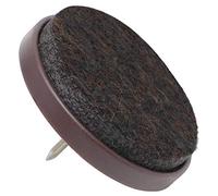 Adsamm FP-N-BR-35-16 16 Almohadillas de Fieltro con Clavo, Marrón, Ø 35 mm