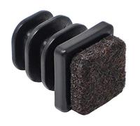 Adsamm INS-R-F-BL-1515-4 INS-R-F-BL-1515-4 tapones de láminas con fieltro, color negro, 15 x 15 mm