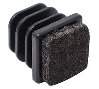 Adsamm INS-R-F-BL-2020-4 INS-R-F-BL-2020-4 tapones de láminas con fieltro, color negro, 20 x 20 mm
