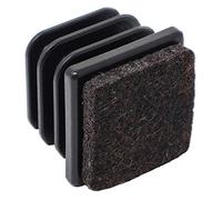 Adsamm INS-R-F-BL-2525-4 4 Tapones de láminas con Fieltro, Negro, 25x25 mm