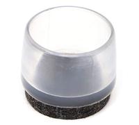 Adsamm LG-F-TR-22-100 100 Tapas para Patas de Silla con Fieltro, Transparente, Ø 21-22 mm