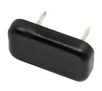 Adsamm PG-2N-BL-1830-16 16 Deslizadores de plástico con Clavo, Negro, 18x30 mm