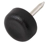 Adsamm PG-N-BL-13-16 PG-N-BL-13 - Protectores de plástico con clavo, 16 unidades, color negro, diámetro de 13 mm