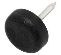 Adsamm PG-N-BL-15-4 PG-N-BL-15 - Protectores de plástico con clavo, color negro, diámetro de 15 mm, 4 unidades