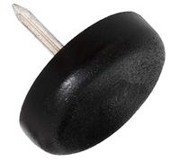 Adsamm PG-N-BL-22-4 PG-N-BL-22 - Protectores de plástico con clavo, 4 unidades, color negro, diámetro de 22 mm