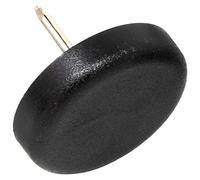 Adsamm PG-N-BL-25-16 16 Deslizadores de plástico con Clavo, Negro, Ø 25 mm