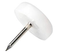 Adsamm PG-N-WH-18-4 PG-N-WH-18 - Protectores de plástico con clavo, 4 unidades, 18 mm de diámetro, color blanco