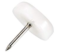 Adsamm PG-N-WH-20-4 PG-N-WH-20 - Protectores de plástico con clavo, 4 unidades, 20 mm de diámetro, color blanco