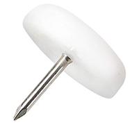 Adsamm PG-N-WH-22-16 PG-N-WH-22 - Protectores de plástico con clavo (16 unidades, 22 mm de diámetro), color blanco