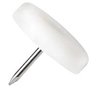 Adsamm PG-N-WH-25-4 PG-N-WH-25 - Protectores de plástico con clavo, 4 unidades, 25 mm de diámetro, color blanco