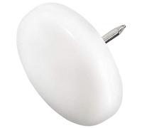 Adsamm PG-N-WH-30-16 PG-N-WH-30 - Protectores de plástico con clavo (16 unidades, 30 mm de diámetro), color blanco