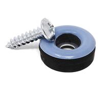 Adsamm PTFE-S-GR-19-32 32 Deslizadores de PTFE con Tornillo, Gris y Azul, Ø 19 mm