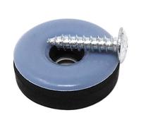 Adsamm PTFE-S-GR-25-100 100 Deslizadores de PTFE con Tornillo, Gris y Azul, Ø 25 mm