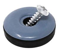 Adsamm PTFE-S-GR-30-32 32 Deslizadores de PTFE con Tornillo, Gris y Azul, Ø 30 mm