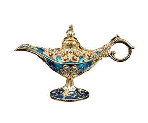 Adsfvs Lámpara Aladino,Juguetes Aladino - Lámpara Vintage Legend Aladdin que desea luz,Adornos clásicos vintage regalo artesanal de metal, lámpara de accesorios de disfraz árabe clásica, lámpara de